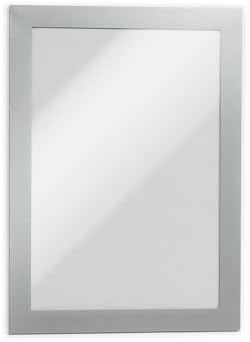 Durable Duraframe Sign Holder, Self-Adhesive, Silver, Half-Letter, 2 Pack - Image 2