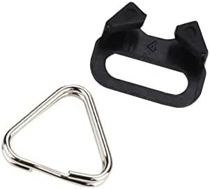 Leftfoto Stainless Steel Triangle Split Ring,Camera Strap Hook Lug Ring, with Plastic Cap,for Belt Hook Lanyard for Camera Shoulder Strap (4 pcs) - Image 4