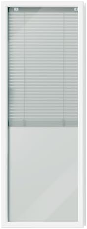 Enclosed Shutters, 22" x 64", 1-Lite Entry Door Double Tempered Frosted Glass Replacement, Frosted Tempered Glass Insert Kit, Privacy, Easy Installation and Maintenance, White by Lakeyon