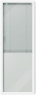 Enclosed Shutters, 22" x 64", 1-Lite Entry Door Double Tempered Frosted Glass Replacement, Frosted Tempered Glass Insert Kit, Privacy, Easy Installation and Maintenance, White by Lakeyon