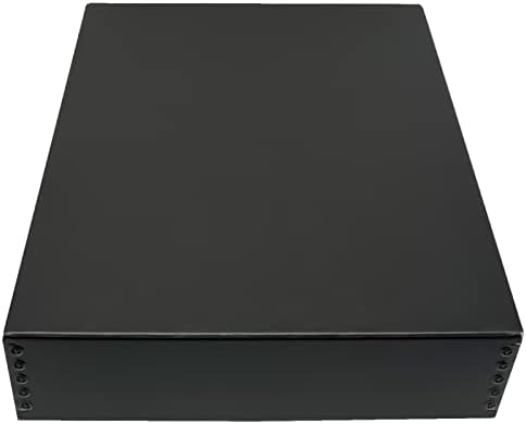 Golden State Art, Drop Front Archival Storage Box, 14.75"x18.75"x3"-Black by GoldenStateArt