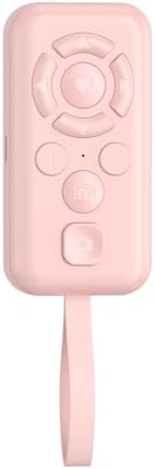 Bluetooth Remote Control for TikTok Scrolling, Wireless Camera Shutter with Zoom, Page Turner for Kindle App, PPT Clicker for iPhone Android iPad, Rechargeable Phone Remote, Pink by Bangbina