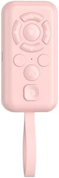Bluetooth Remote Control for TikTok Scrolling, Wireless Camera Shutter with Zoom, Page Turner for Kindle App, PPT Clicker for iPhone Android iPad, Rechargeable Phone Remote, Pink by Bangbina