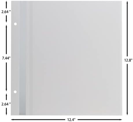Photo Album Refill Pages for Self Adhesive Scrapbook 13.2x12.8 20 Pages - Image 2