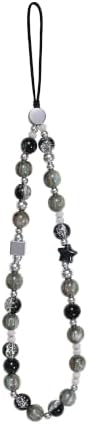 Cell Phone Charm Strap Beaded Camera Lanyard Wrist Aesthetic Star Cute Chain Bracelet String Anti-Lost Wristlet Accessories for iPhone 17 Samsung All Smartphones Women Keychain Vintage Dark Marble by Casecond