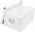 GUOZI Collapsible Storage Box, Decorative Memory Box with Lid & Metal Reinforced Corners, Cardboard File Bin with Handles, Organizer Gift Box for Keepsake Toy Photos Office Nursery Wardrobe Bookshelf by GUOZI