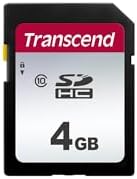 Transcend 4GB SDC300S SD UHS-I SDHC Memory Card, C10, 1080p Full HD by Transcend