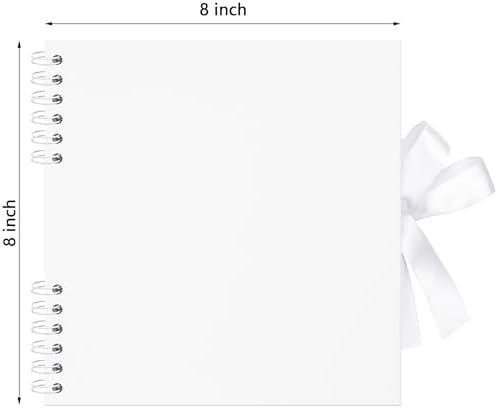Scrapbook Photo Album DIY 8x8 Inch Thick Kraft 40 Pages White - Image 3