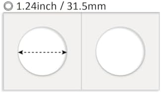 Boen 31.5mm Coin Flips 300Pcs 2x2 Cardboard Holders for Half Dollar - Image 2
