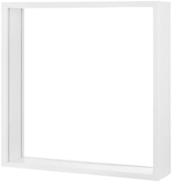 M METERXITY 1-Pack Dried Flower Frame, 10 x 10 Inch Double Acrylic Wooden Dried Flower Photo Floating Frame for Tabletop/DIY/Handicrafts [White] - Image 7