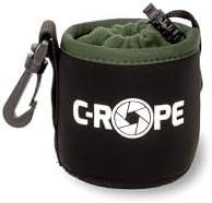 C-Rope Neoprene Lens Pouch with Fleece Lining, Lens Case for Lenses and Camera Accessories, Black, X-Small, Backpack by C-Rope
