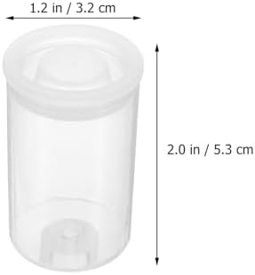Toddmomy Film Baits Storage Case Clear Container Bait Case Nail Art Cylinder Jar Utility Tackle Bead Container - Image 2
