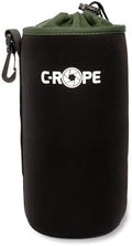C-Rope Neoprene Lens Pouch with Fleece Lining, Lens Case for Lenses and Camera Accessories, Black, X-Large, Backpack by C-Rope