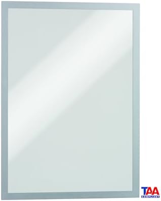 Durable Duraframe Sign Holder, Self-Adhesive, Silver, Tabloid Size, 2 Pack - Image 2