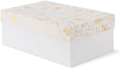 Soul & Lane - Photo Memory Storage Box, 11.7x7.7x4.5 In, Golden Bloom by SoulLane
