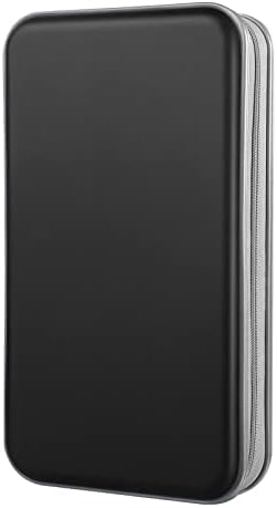 DVD Case, CD Case Holder Wallet Binder 96 Capacity CD/DVD Cases Storage Holder Binder Organizer Wallet Book for Car Home Travel (Black) by Bivisen