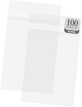 Golden State Art 4x6 Inch Crystal Sealed Clear Plastic Sleeves,100 Pack by GoldenStateArt