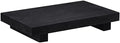 Nuogo Wood Pedestal Riser Stand for Kitchen Soap Tray,9 X 6 Inch,Black by Nuogo
