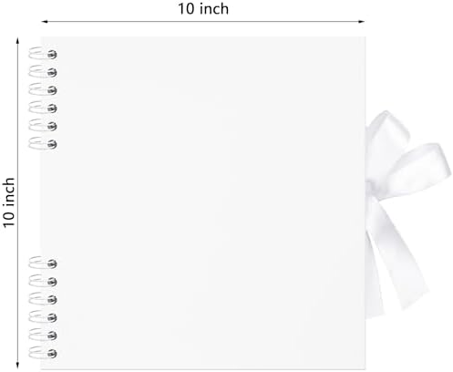 Scrapbook Photo Album DIY 10x10 Inch Thick Kraft 40 Pages White - Image 3
