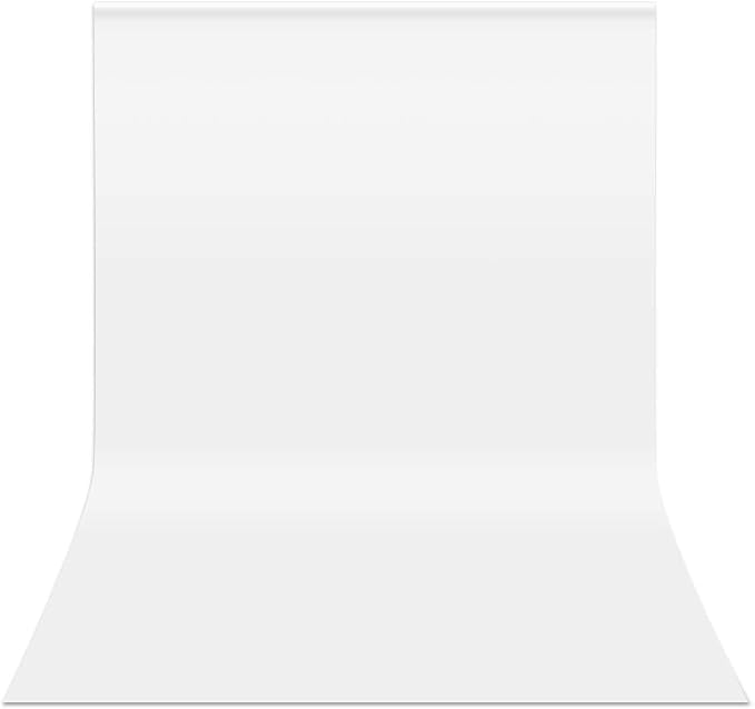 HEMMOTOP White Backdrop, 10x12 ft, Photography Background Screen | Polyester Fabric, Non Reflective, Seamless, Ideal for Photoshoot,Video Studio, Easter, Birthday, Baby Shower,Wedding Party by Hemmotop