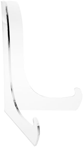 Plymor Clear Acrylic 60-Degree Angle Easel With Shallow Support Ledges, 9" H x 7" W x 5.75" D (2 Pack) by Plymor