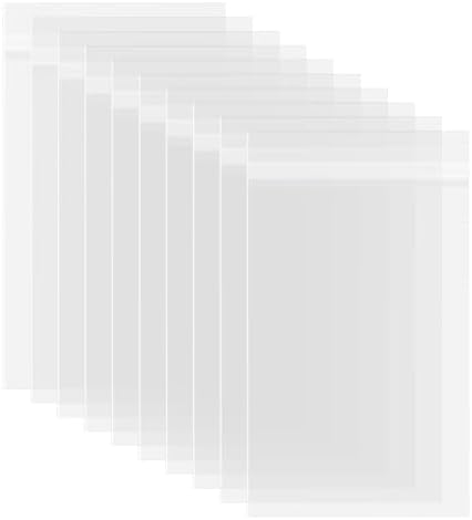 Golden State Art 50 Pack 5x8 Acid-Free Crystal Clear Sleeves Storage Bags by GoldenStateArt