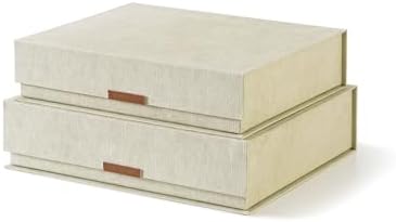 Soul & Lane - Letter Keepsake Box, Magnetic Lid, Set of 2, Ash Green by SoulLane