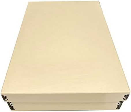 Golden State Art, Archival Drop Front Storage Box, Tan-11.75x17.75x3.75 In by GoldenStateArt