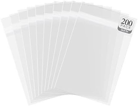 Golden State Art 5"x7" Acid-Free Crystal Clear Storage Sleeves,200 Pack by GoldenStateArt