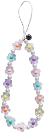 Drawwind Phone Charm Beaded Wristlet Strap Universal Cell Phone Lanyard Cute Bracelet Wrist Strap Beaded Chain String Handmade Accessories for Case Camera Bags (Flower Power) by Drawwind