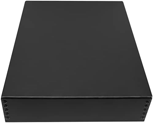 Golden State Art, Drop Front Archival Storage Box, 11.75"x15.25"x3"-Black by GoldenStateArt