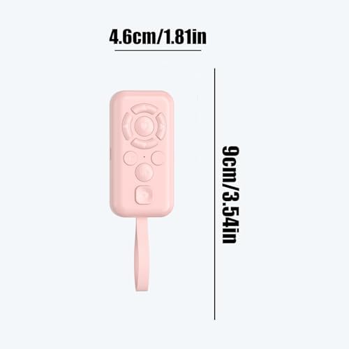 Bluetooth Remote Control for TikTok Scrolling, Wireless Camera Shutter with Zoom, Page Turner for Kindle App, PPT Clicker for iPhone Android iPad, Rechargeable Phone Remote, Pink - Image 2