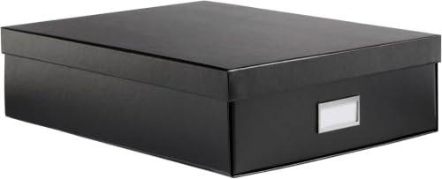 Oxford Keepsake Box, Protective Storage Box, Home and Office Organizer, Photo Storage_Box, Souvenir Organizer, Large, 16" x 12" x 4 1/4" (41787) (Pack of 6) by Oxford