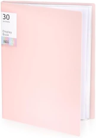Tamaki Binder with Plastic Sleeves for A4 Size, 30 Pocket, 1 Pack, Pink by Tamaki