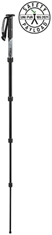 Manfrotto Element MII MMELMIIA5BK, Lightweight 5-Section Aluminium Travel Camera Monopod, with Wrist Strap, Rubber Grip, Twist Locks, Load up 15kg, for Compact Cameras, Mirrorless, DSLR, Black - Image 2