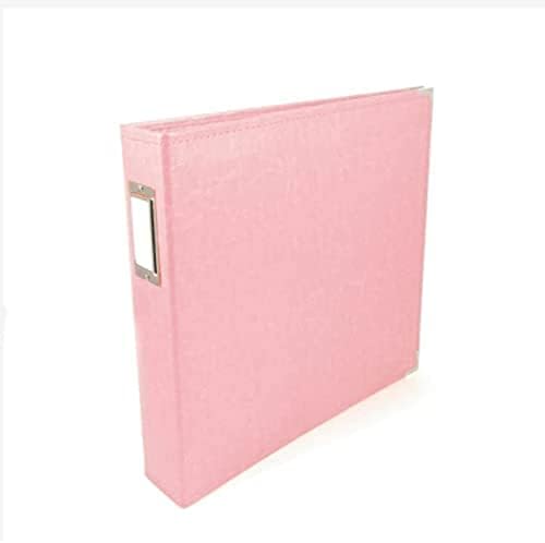 We R Memory Keepers 12x12 Photo Album - Faux Leather with 5 Page Protectors and Spine Label - Snag-Free D-Ring Scrapbooking Memory Album, Acid-Free, Pretty Pink by WeRMemoryKeepers