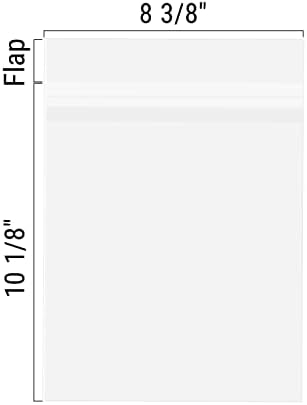 Golden State Art 8x10 Inch Crystal Sealed Clear Plastic Sleeves,100 Pack - Image 2
