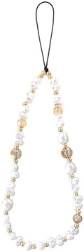 Beaded Phone Charm Lanyard Strap Girly Style Fixed Beads Pearl Lanyards by Staqlo