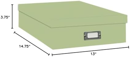 Pioneer Jumbo Scrapbook Storage Box, Sage Green, 14 3/4" x 13" x 3 3/4" - Image 2