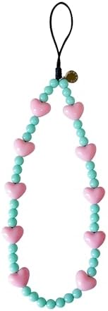 Drawwind Phone Charm Beaded Wristlet Strap Universal Cell Phone Lanyard Cute Bracelet Wrist Strap Beaded Chain String Handmade Accessories for Case Camera Bags (Sweet Hearts) by Drawwind