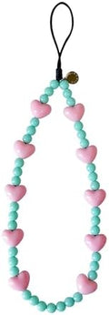 Drawwind Phone Charm Beaded Wristlet Strap Universal Cell Phone Lanyard Cute Bracelet Wrist Strap Beaded Chain String Handmade Accessories for Case Camera Bags (Sweet Hearts) by Drawwind