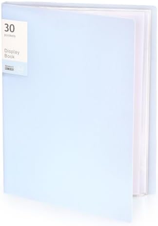 Tamaki Binder with Plastic Sleeves for A4 Size, 30 Pocket, 1 Pack, Blue by Tamaki