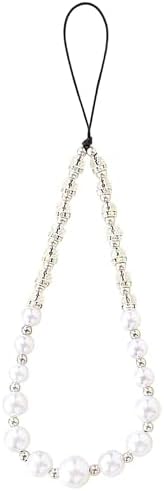 Beaded Phone Charm Lanyard Strap Girly Style Fixed Beads Pearl Lanyards by Staqlo