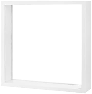 M METERXITY 1-Pack Dried Flower Frame, 8 x 8 Inch Double Acrylic Wooden Dried Flower Photo Floating Frame for Tabletop/DIY/Handicrafts [White] - Image 7