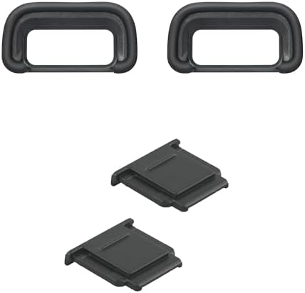 JJC 2-Pack FDA-EP20 Eyecup Eyepiece Eye Cup & FA-SHC1M Hot Shoe Cover Cap for Sony A6700 Camera by JJC