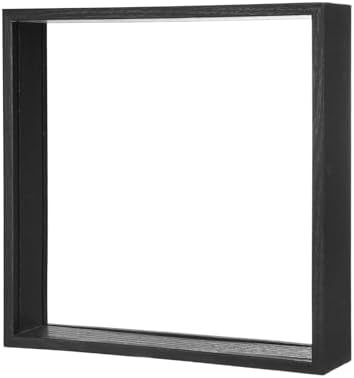 M METERXITY 1-Pack Dried Flower Frame, 10 x 10 Inch Double Acrylic Wooden Dried Flower Photo Floating Frame for Tabletop/DIY/Handicrafts [Black] - Image 7