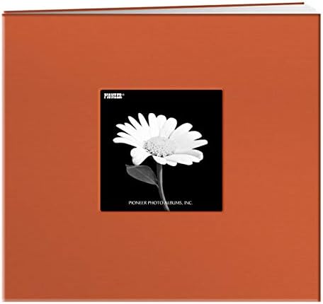 Pioneer Book Cloth Cover Post Bound Album 8"X8", Orange by PioneerPhotoAlbums