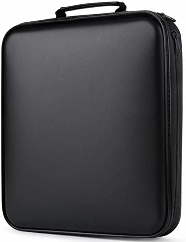 DVD Storage CD Case Holder:DVD Binder Protective CD Book Portable DVD Organizer-CD Wallet 160 Disc Holder Hard Plastic Movie Case Black CD Portfolio Blu Ray Album CD Booklet for Car Home by TIMCORR