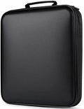 DVD Storage CD Case Holder:DVD Binder Protective CD Book Portable DVD Organizer-CD Wallet 160 Disc Holder Hard Plastic Movie Case Black CD Portfolio Blu Ray Album CD Booklet for Car Home by TIMCORR