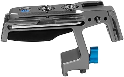 KONDOR BLUE | Talon NATO Top Handle for Camera Cages | Quick Release NATO Clamp, Dual NATO Rails, 3/8-16 ARRI-Style and 1/4-20 Anti-Twist Mounts, Dual Cold Shoes, Bubble Level, Built-In 4mm Hex | Gray - Image 4